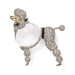 Alexis Bittar Lucite Jelly Belly Poodle Pin